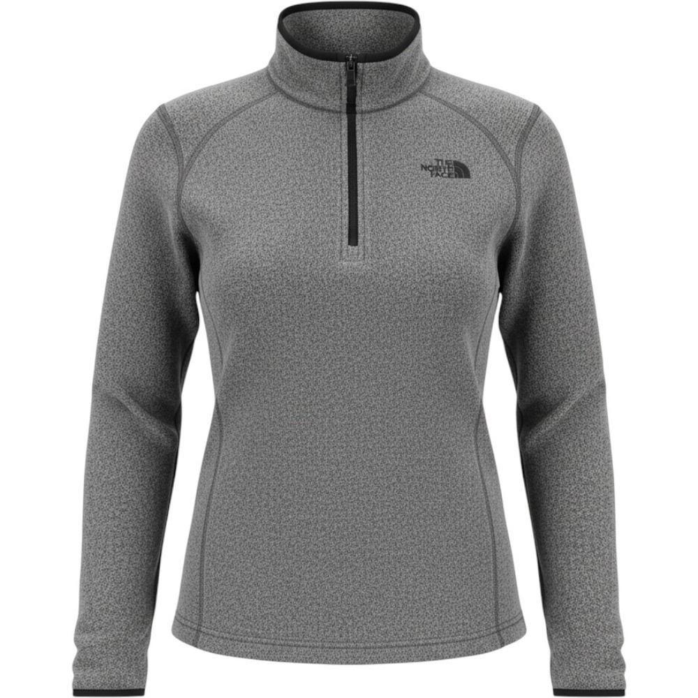 The‎ North Face Women's Campbell Quarter-Zip Fleece Pullover Jacket Grey S